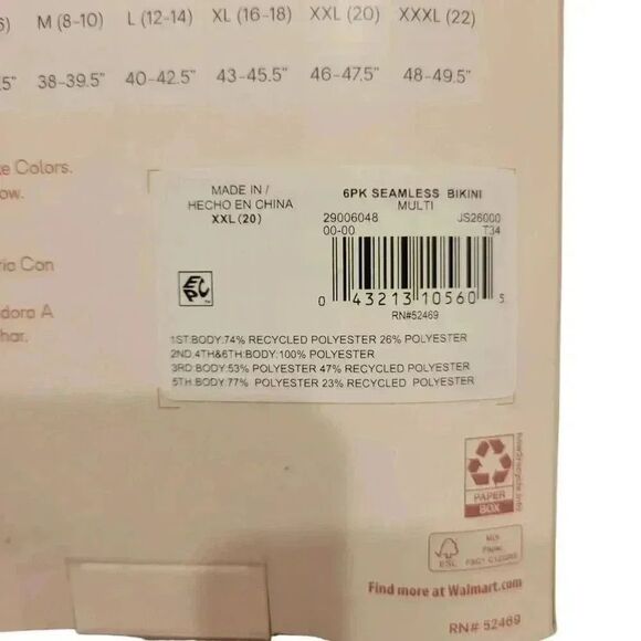 Joyspun Women's Seamless Bikini Panties 6 Pair New - Picture 6 of 10